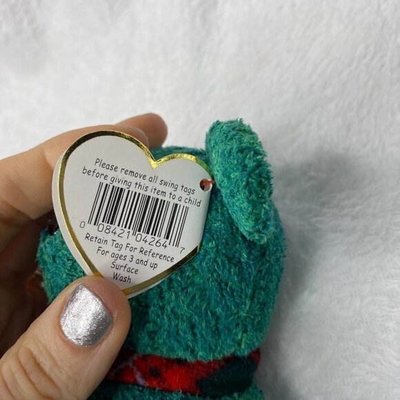 TY Beanie Babies - Wallace the Scottish Bear 4264 - Original Teddy Bear Green - Picture 3 of 6
